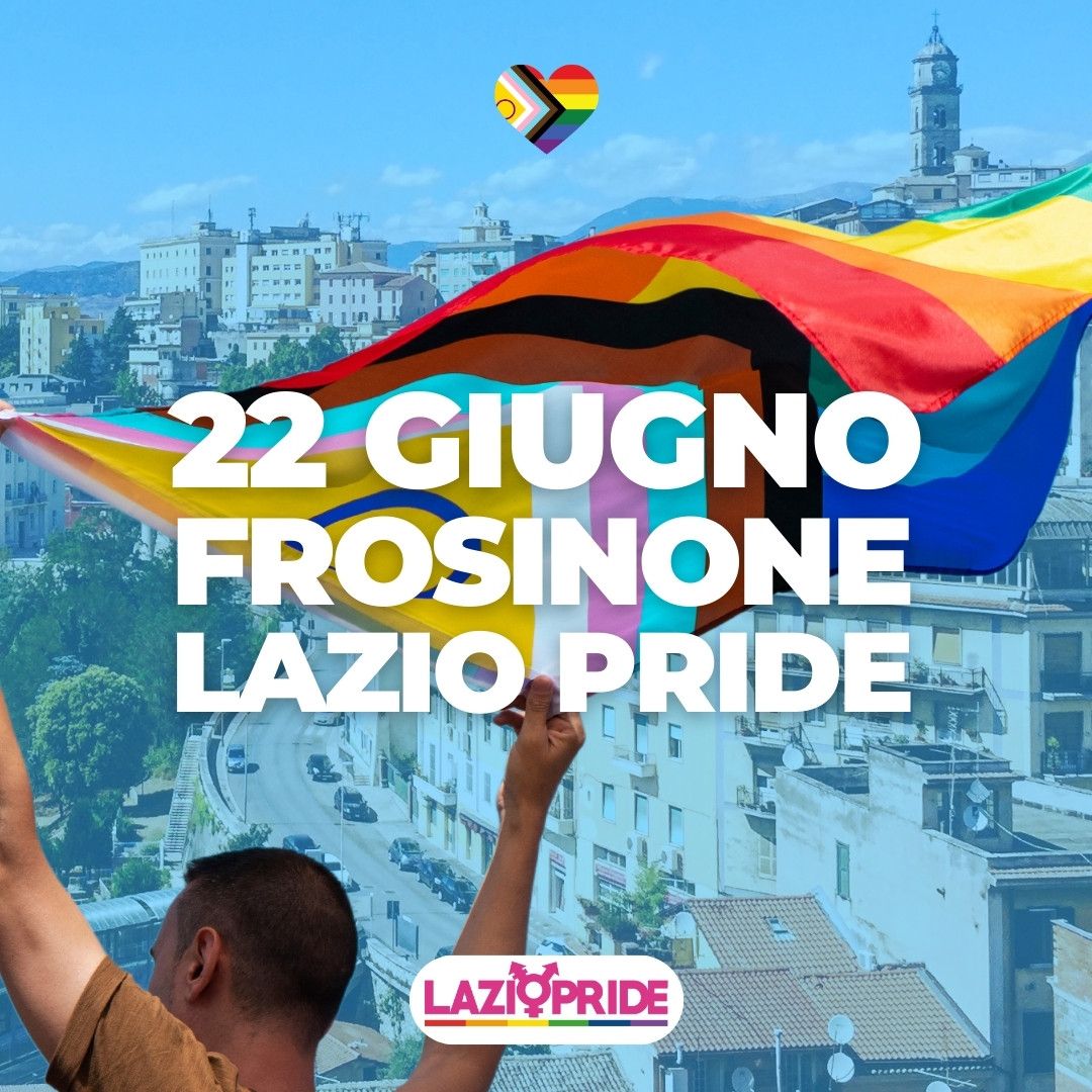 LAZIO PRIDE: APPUNTAMENTO IL 22 GIUGNO A FROSINONE